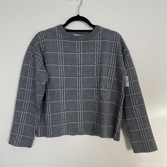 Grey Windowpane Sweater - Picture 2 of 10